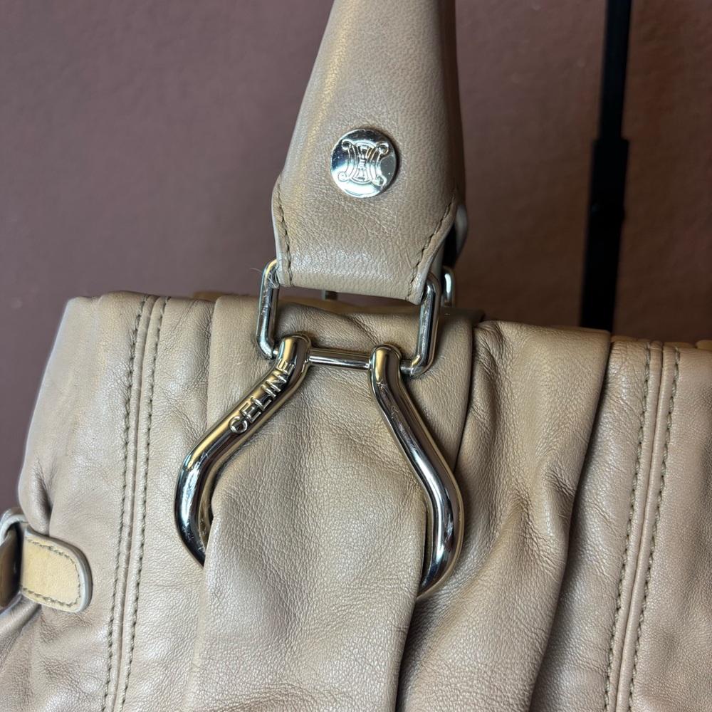 Celine Vintage Bag Tan Leather Shoulder Bag - Picture 4 of 11